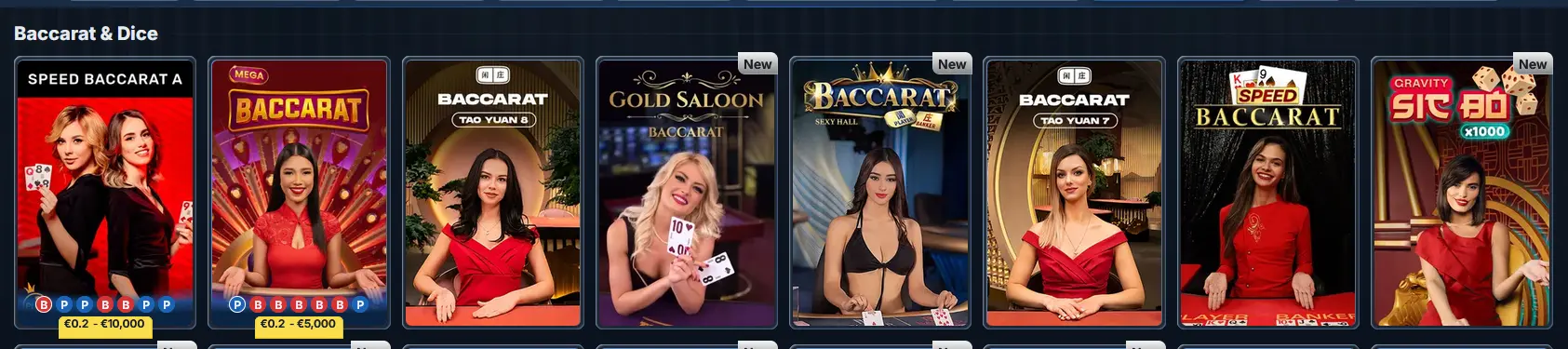 BetRepublic live baccarat table with real dealer